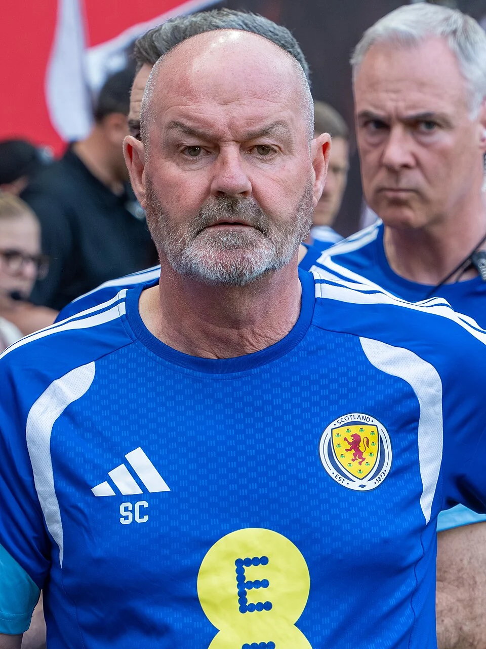 Steve Clarke in Scotland training wear